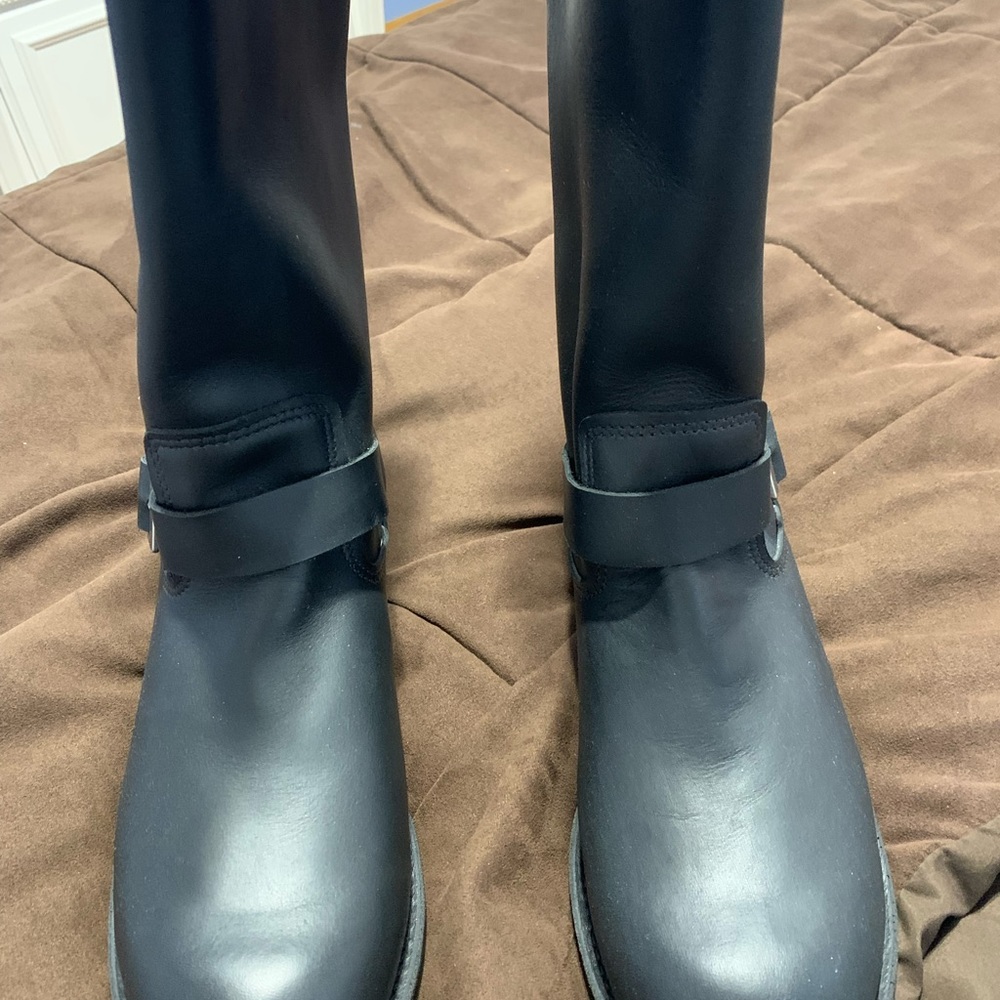 RED WING STYLE 4312 IN SIZE 13D WORTHINGTON INDIAN MOTORCYCLE BOOT IN BLACK. NEW